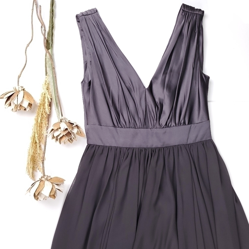 Vera Wang Gorgeous Black Charcoal Formal Dress Size 4 - Picture 12 of 13